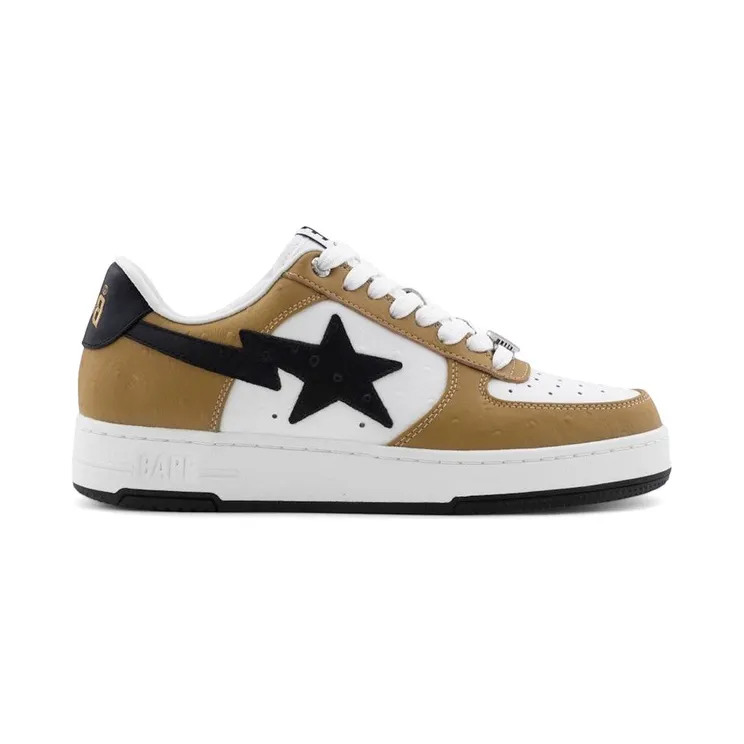 A Bathing Ape Bape Sta #3 Brown Black Ostrich (1L80-191-303)