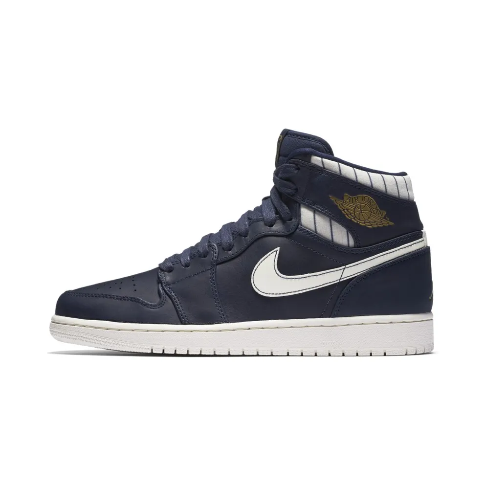 Jordan 1 Retro Jeter RE2PECT Midnight Navy/Metallic Gold-Sail (715854-402)