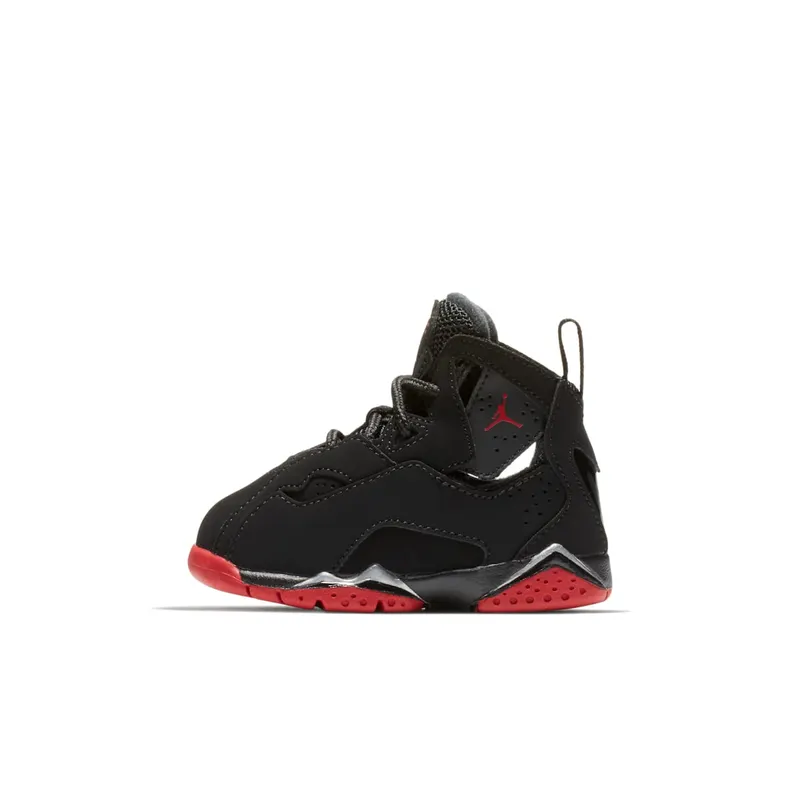 Jordan Air True Flight Black (TD) Black/Gym Red Metallic Silver (343797-003)
