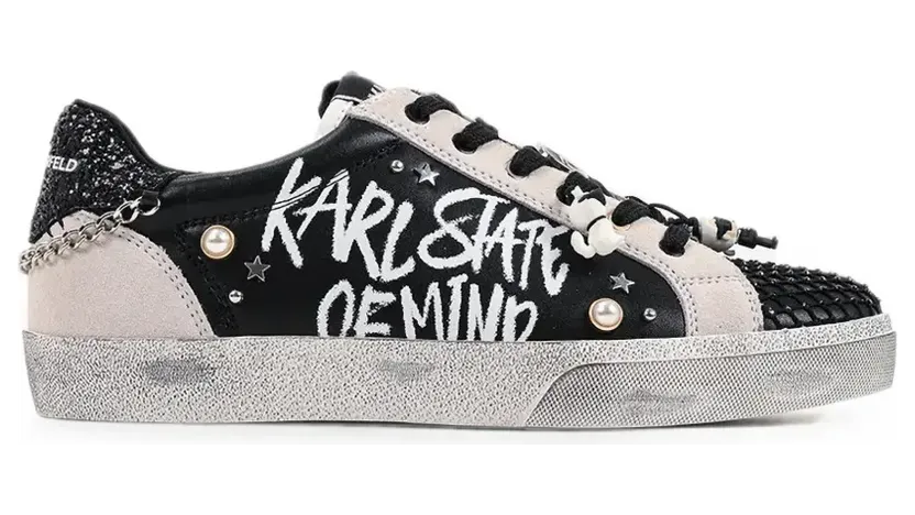 Karl Lagerfeld Skool met graffiti-print “Black” (KL60116S000)
