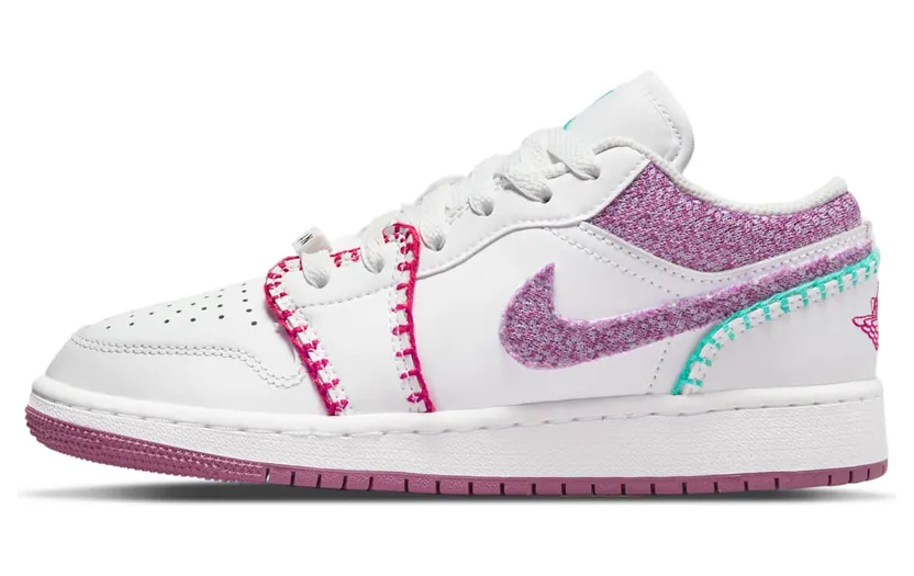 Air Jordan 1 Low GS Knitted White Multi (DM9037-100)