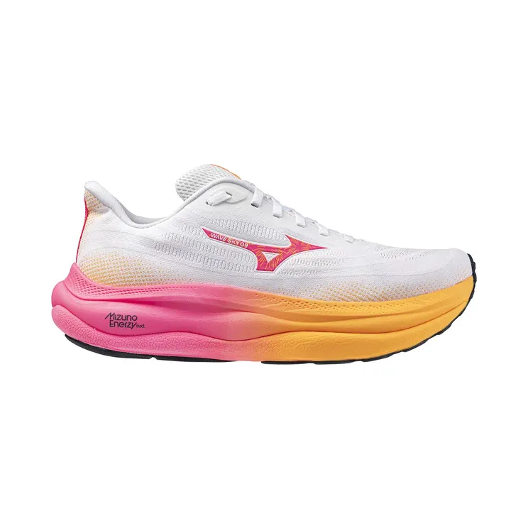 Mizuno Wave Sky 9 “White / Tang Orange / Pink Tetra” (J1GD255401)