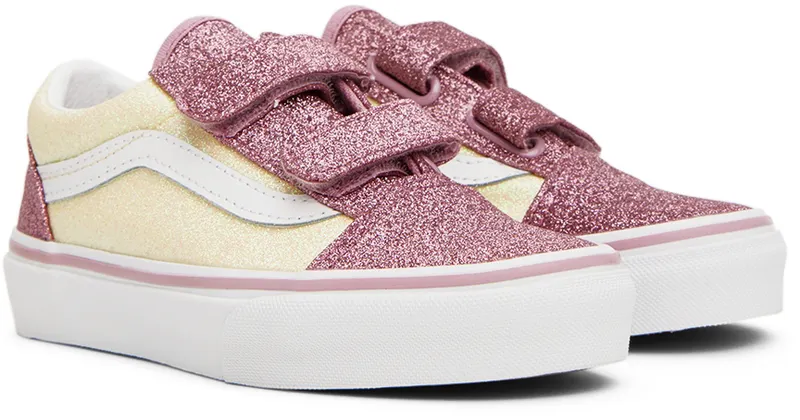 Vans Kids Pink & Off-White Old Skool V Little Kids (VN0A5EE80FU)