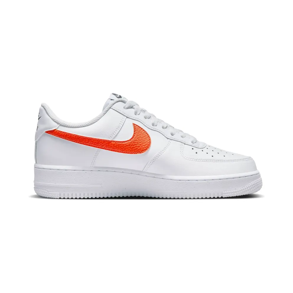 Nike Air Force 1 Low ’07 Spray Paint Swoosh White Safety Orange (FJ4228-100)