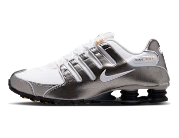 Nike Shox NZ “Summit White/Metallic Pewter/University Gold/Summit White” (IU7506-100)