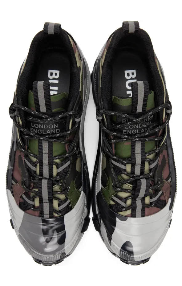 Burberry Green Camo Arthur Sneakers (8042185) (5)