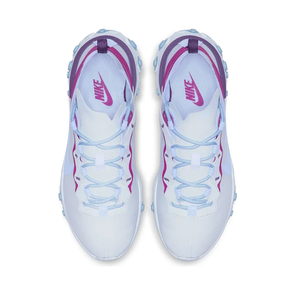 Nike React Element 55 Football Grey Psychic Blue (W) Football Grey/Hyper Violet/Grand Purple (BQ2728-008)
