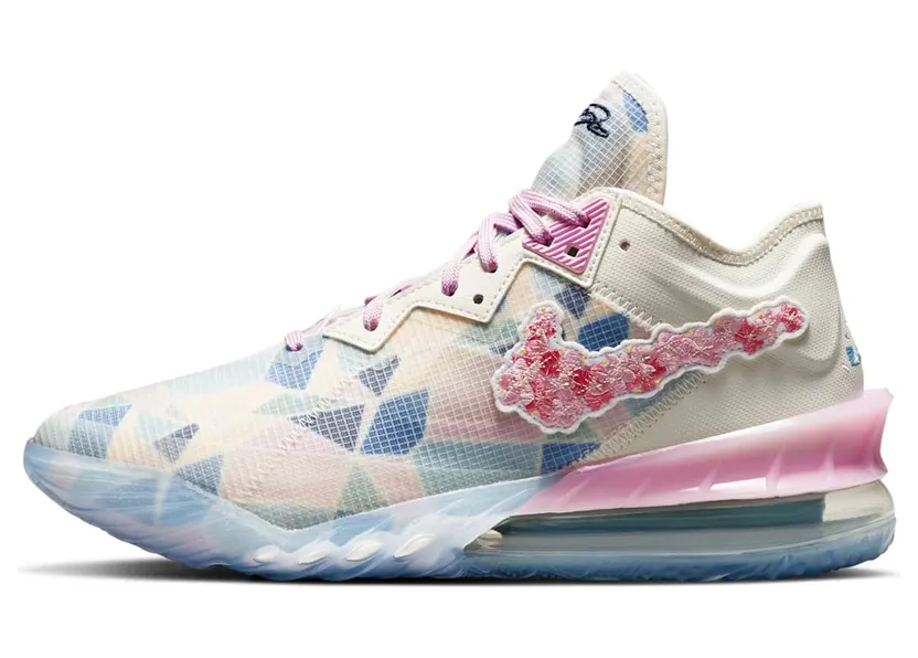 Nike LeBron 18 Low atmos Cherry Blossom – “Natural / Multi / Cherry Blossom” (CV7562-101)