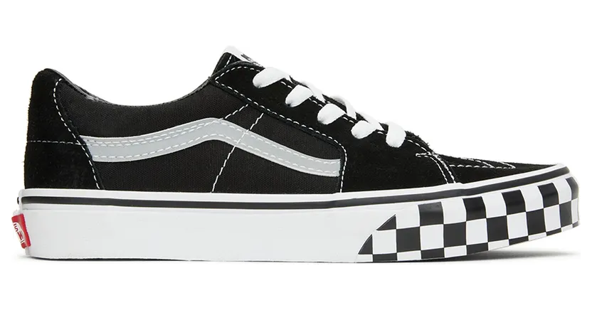 Vans Kids Black Checkerboard Sk8-Low Big Kids Sneakers (VN0A5EE4AC91)