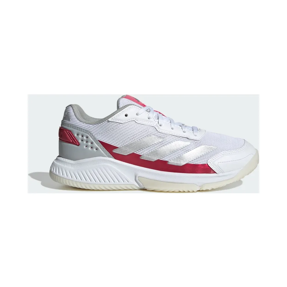 Adidas Courtquick Padel Cloud White / Silver Metallic / Lucid Pink (IH3407)