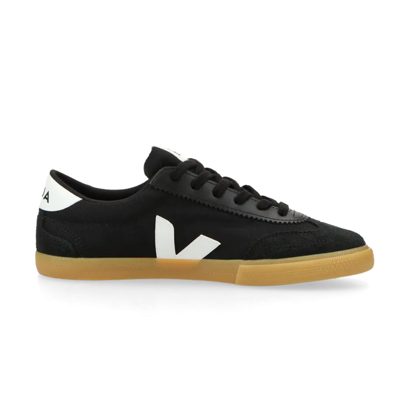 VEJA Volley Canvas (black / white / natural) – VO0103529