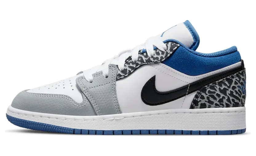 Air Jordan 1 Low GS SE True Blue – “White / Grey / True Blue / Black” (DQ2514-140)