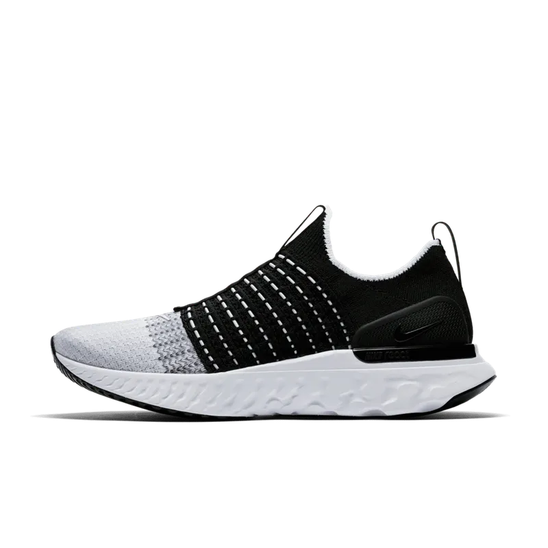 Nike React Phantom Run Flyknit 2 Black Black/White (CJ0277-001)