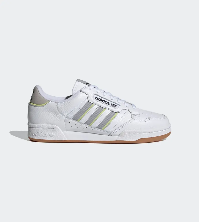 adidas Continental 80 Stripes Cloud White / Grey Two / Semi Frozen Yellow (FX5098)