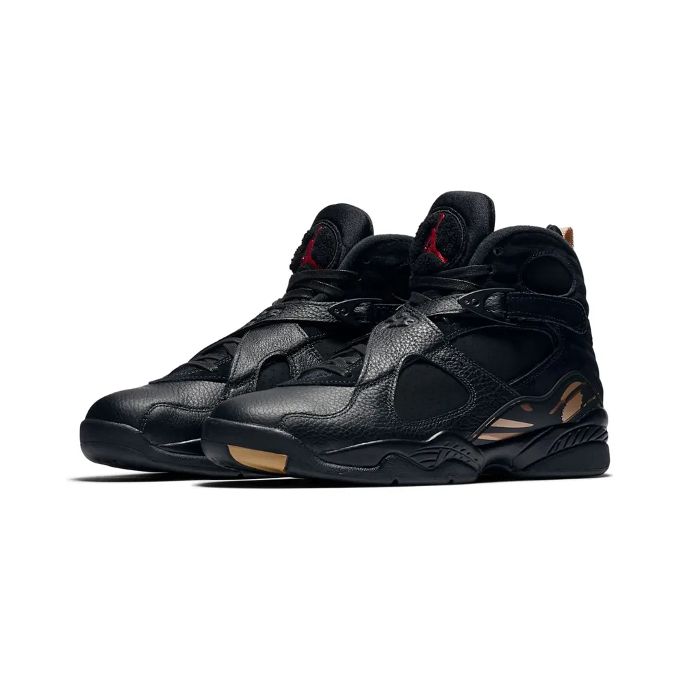 Jordan 8 Retro OVO Black Black/Blur-Metallic Gold-Varsity Red (AA1239-045)