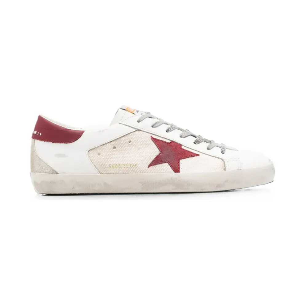 Golden Goose Super-Star sneakers in beige/white/red GMF00104F008726/T_GOLDE-15984_600-46