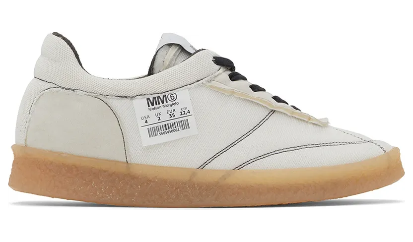 MM6 Maison Margiela Black Inside Out 6 Court Sneakers (S66WS0061 P4403)