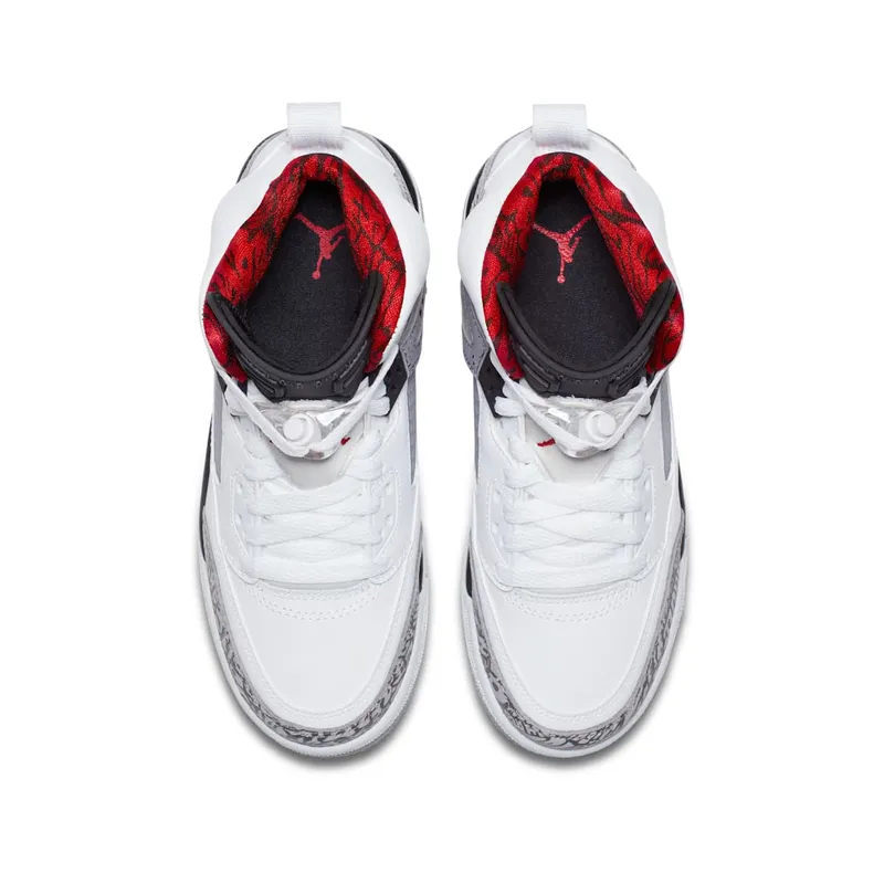 Jordan Spizike White Cement 2017 (GS) White/Varsity Red-Cement Grey-Black-Dark Grey (317321-122)