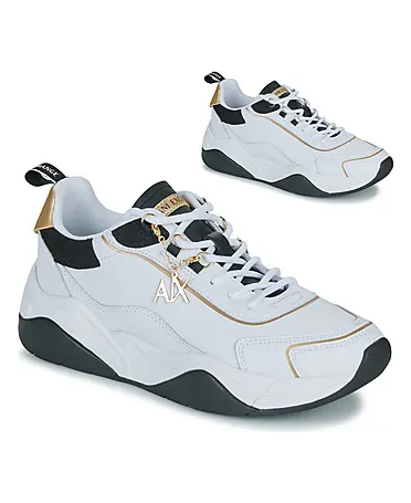 Armani Exchange – Leren Sneakers – Dames – Schoenen – Wit (XV580XDX104S037)