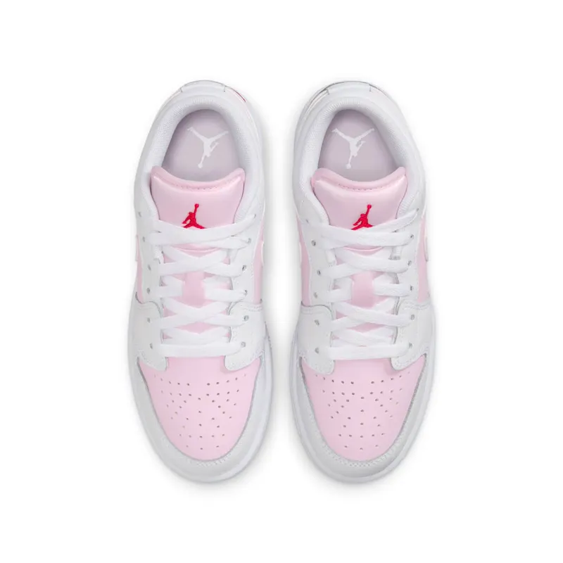 Jordan 1 Low GS “Pink Foam Fire Red White” (553560-608)
