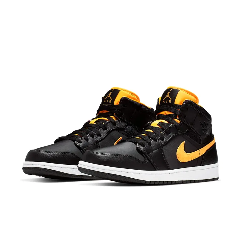 Jordan 1 Mid Black University Gold Black/University Gold-White (CI9352-001)