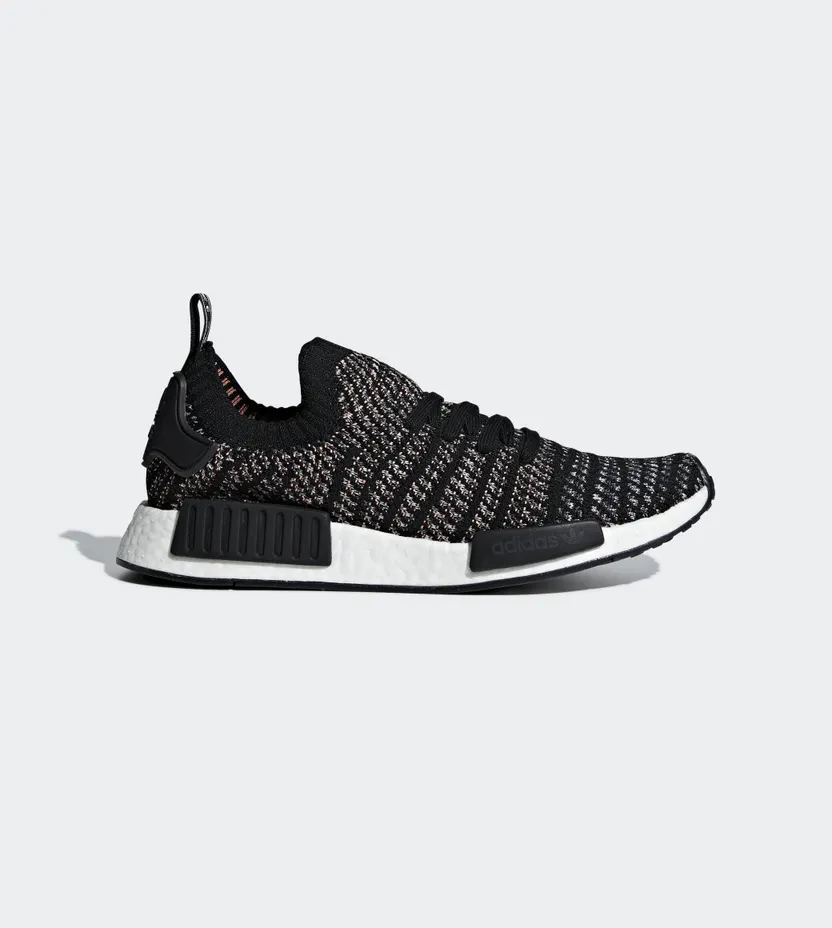 Adidas NMD_R1 STLT Primeknit ‘Black Pink Core Black/Grey/Pink (B37636)