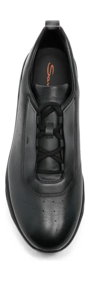 Santoni Perforated-detail Lace-up “Black” (MBIM22027NERT GONG62) (2)