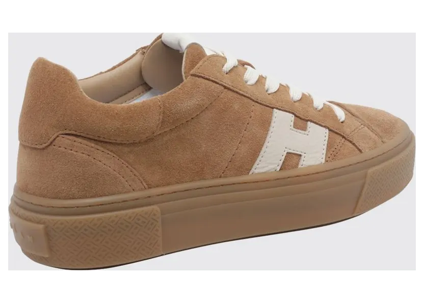 Hogan Crosswind Suede Leather Platform Sneakers Earth (HXW7050GB00UHT0RZU) (2)