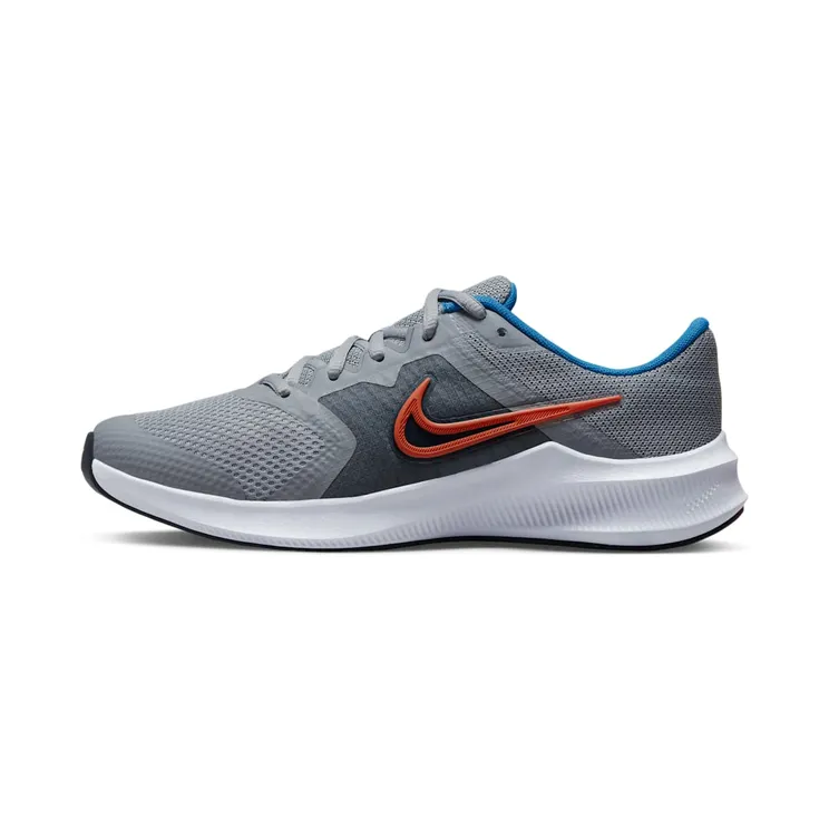 Nike Downshifter 11 GS “Particle Grey / Imperial Blue / White / Orange” (CZ3949-004)
