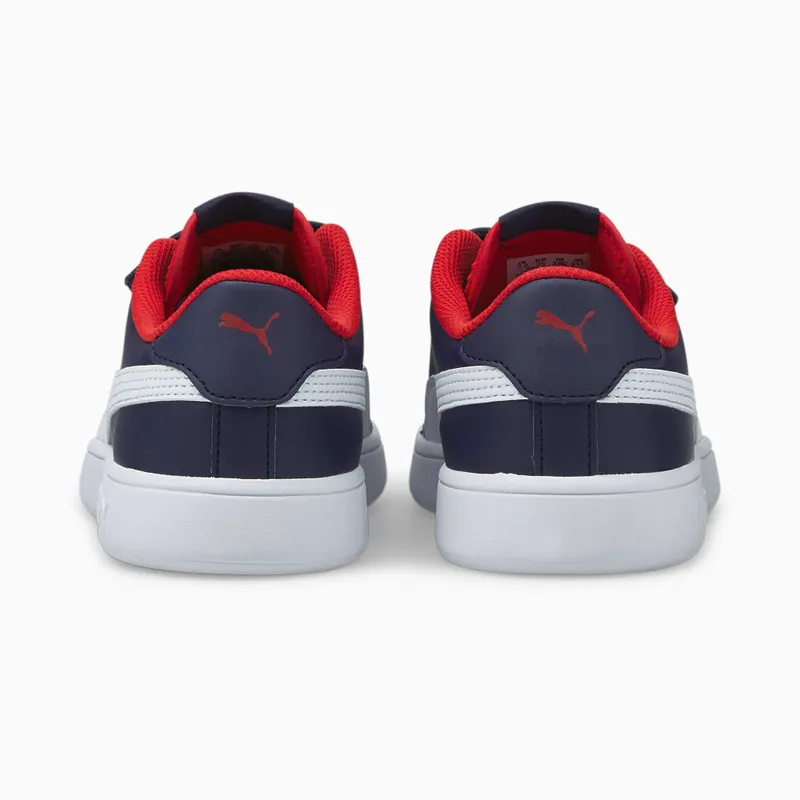 PUMA Smash V2 Kids’ Peacoat/White/High Risk Red (365173-13)
