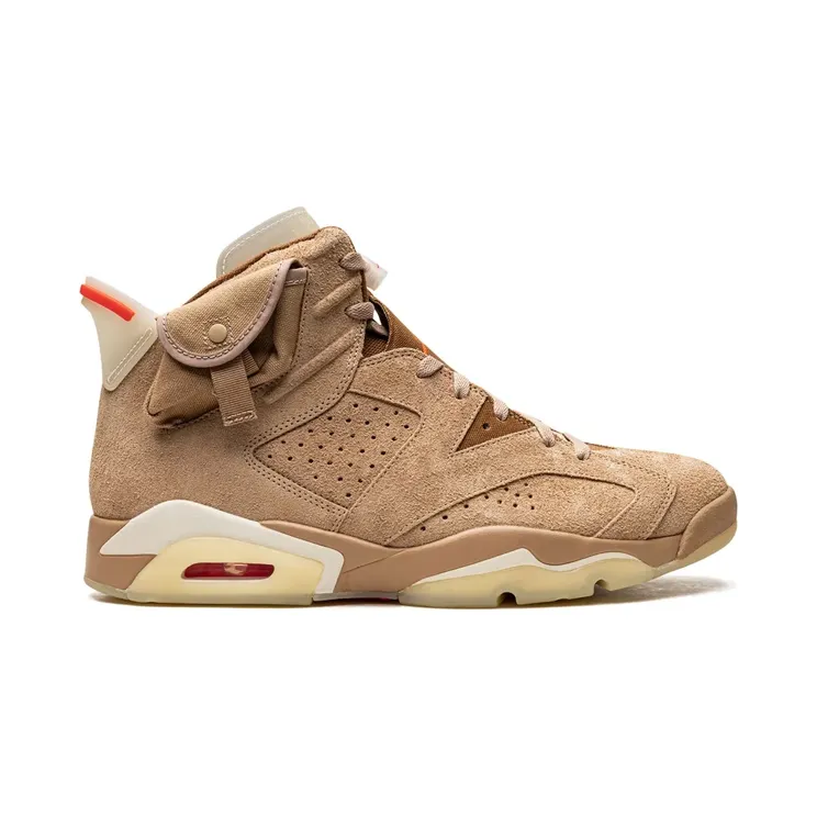 Jordan x Travis Scott Air Jordan 6 Retro SP British Khaki Promo Sample Sneakers – Nude (DH0690)