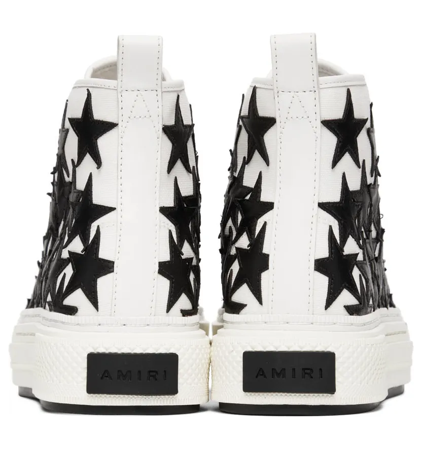 AMIRI White Stars Court High-Top Sneakers (PF22MFS011-111) (2)