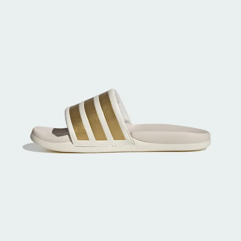 Adidas ADILETTE COMFORT 2.0 Slides Off White / Gold Metallic / Chalk White (JP9123)