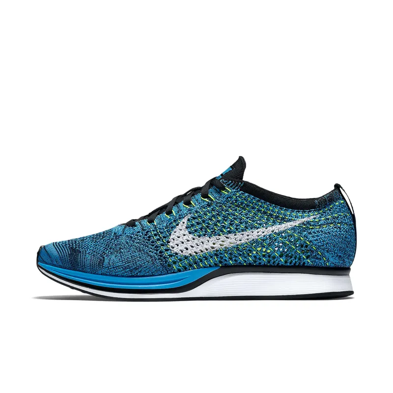 Nike Flyknit Racer Blue Cactus Blue Glow/White/Black (526628-402)