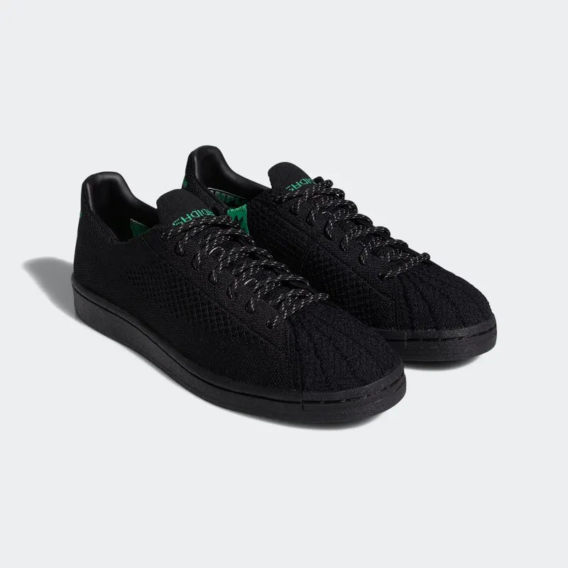 adidas Pharrell Williams Primeknit Superstar Core Black / Core Black / Vivid Green (GX0195)