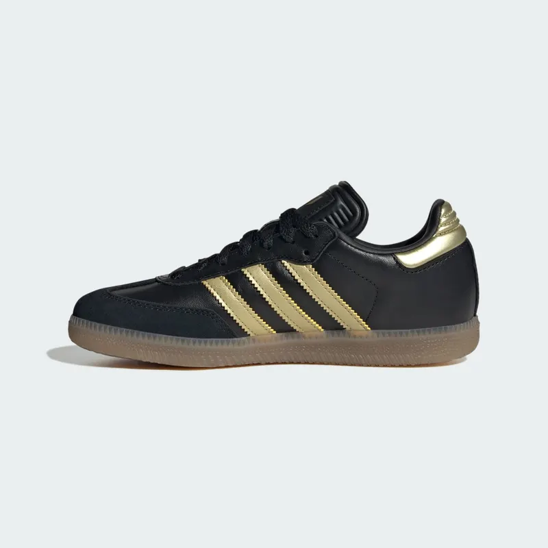 Adidas Samba Indoor GS “Gold Metallic / Gum” (JR6349)