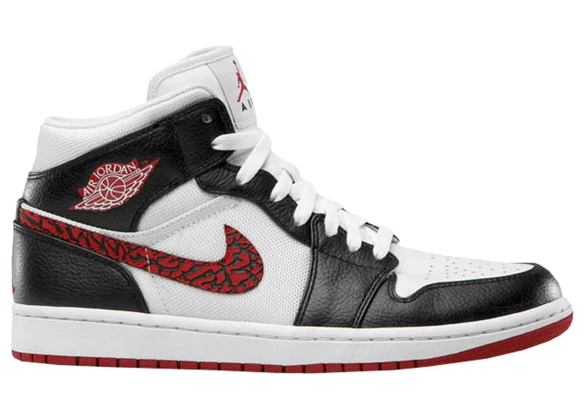 Jordan 1 Phat White Red Black (Elephant Print)