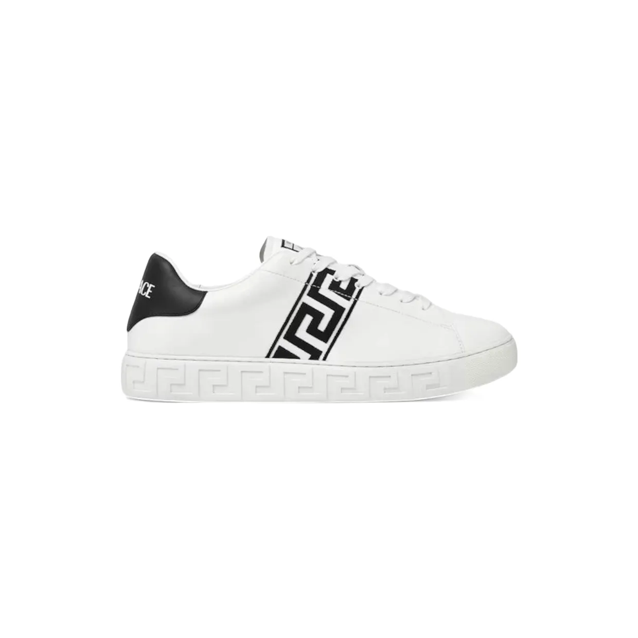 Versace Embroidered Greca White Black (1014460 1A00776 2W020)