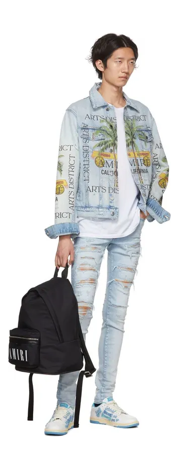 AMIRI White & Blue Bandana Skel Sneakers (PF22MFS006-123) (5)