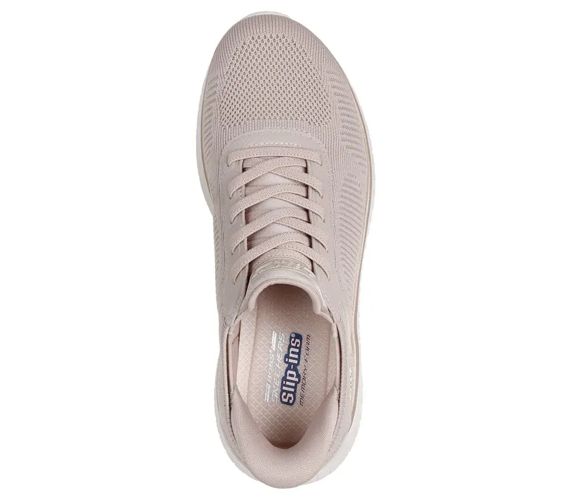 Skechers Slip-ins: BOBS Sport Squad Chaos Sneaker Natuurlijk/Gold