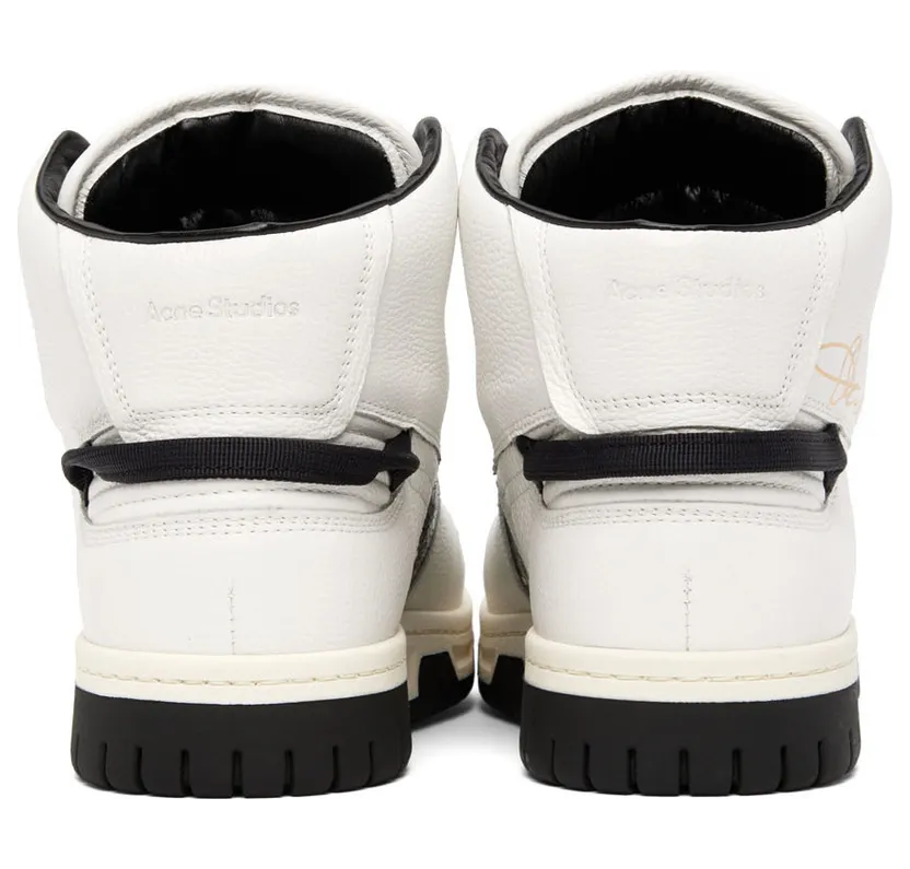 Acne Studios White & Green High Top Sneakers (BD0192-) (2)