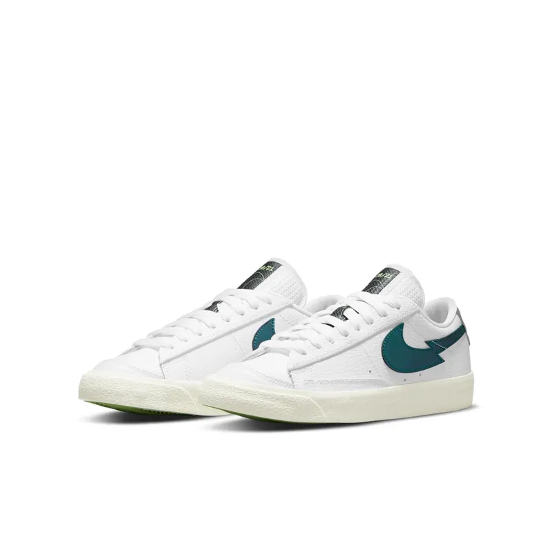 Nike Blazer Low 77 Split Swoosh Aquamarine (GS) (DM8689-100)