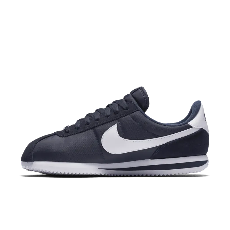 Nike Cortez Basic Nylon Obsidian White-Metallic Silver Obsidian/White-Metallic Silver (819720-411)
