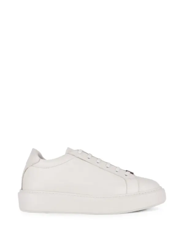 Isaia logo-embroidered platform – White (SNKV0DCALF2000)