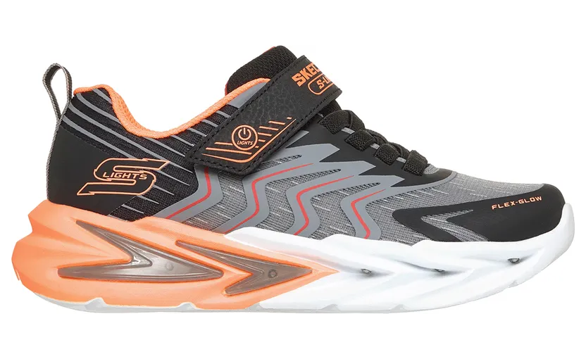 Skechers S-Lights: Flex-Glow Ultra – Prism-Pacer Sneaker Zwart/Houtskool
