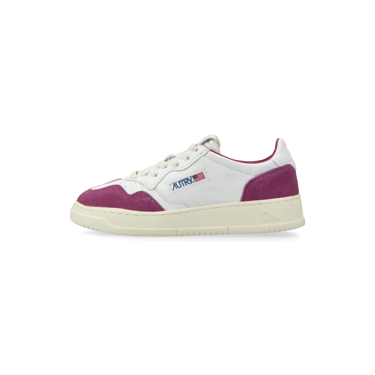 Autry Medalist Low W (goat / suede white / scrlt) – AULWGS39