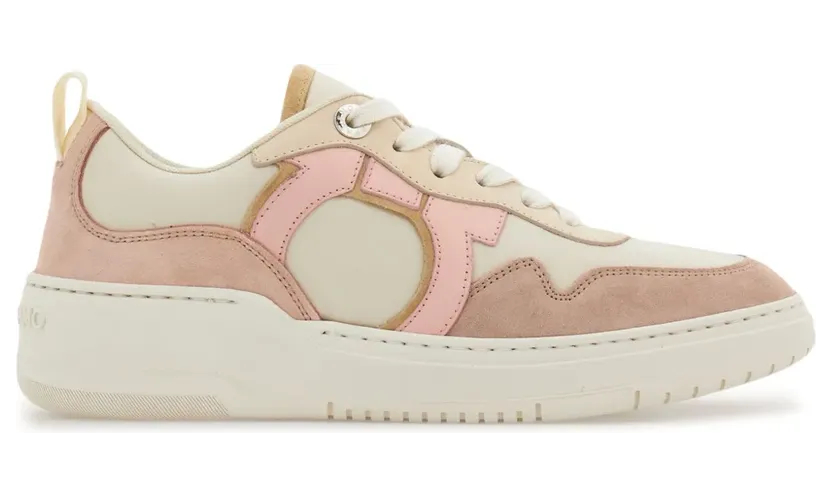 Ferragamo Sneakers mit Gancini-Detail – Rosa (769717)