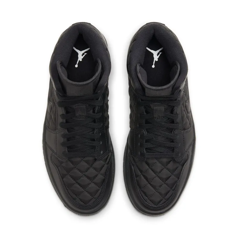 Air Jordan 1 Mid SE ‘Black Quilted’ Black/Black/White (DB6078-001)