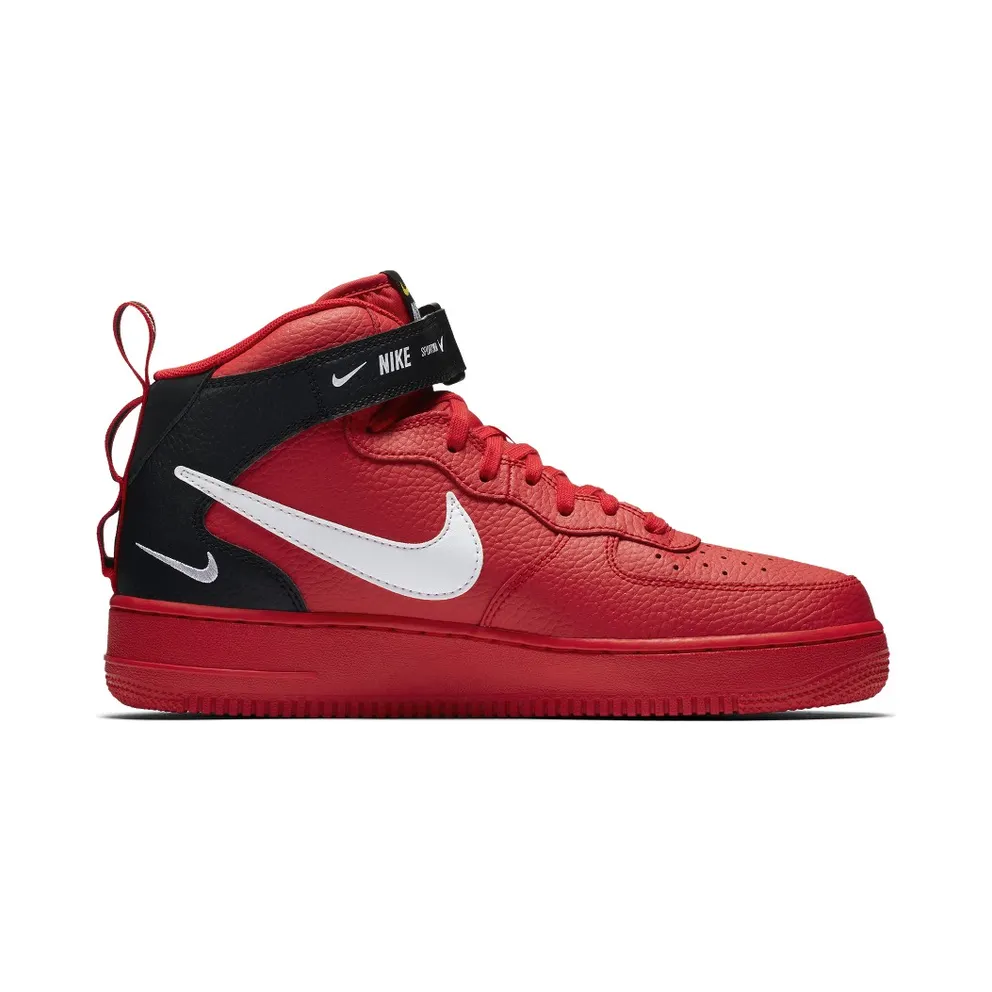 Nike Air Force 1 Mid Utility University Red University Red/White-Black-Tour Yellow (804609-605)