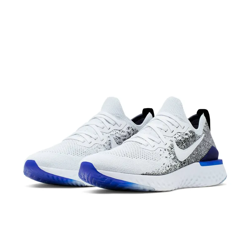 Nike Epic React Flyknit 2 White Black Racer Blue White/White-Black-Racer Blue (BQ8928-102)